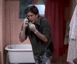 David Schwimmer Lotion And Powder Have Made Paste GIF