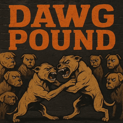 Dawg Pound Poster Red Background GIF
