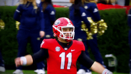 Dawgs Football Player Jake Fromm Rejoicing GIF