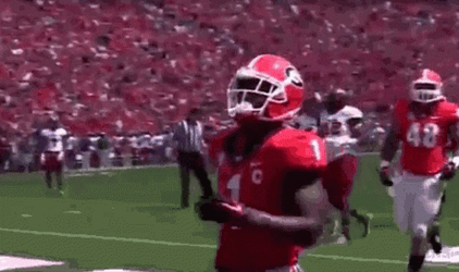 Dawgs Football Player Sony Michel Raising His Hands GIF
