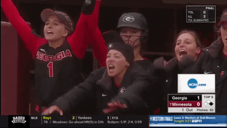 Dawgs Georgia Bulldogs Softball Team GIF