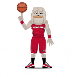 Dawgs Mascot Spinning Basketball On Its Finger GIF