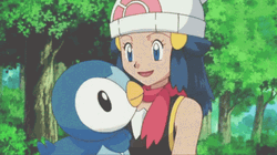 Dawn And Piplup High Five GIF