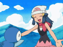 Dawn And Piplup Hugging GIF