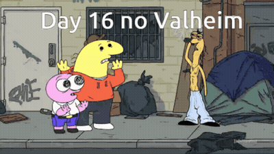 Day 16 No Valheim Cartoon GIF