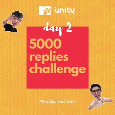 Day 2 5000 Replies Challenge Poster GIF