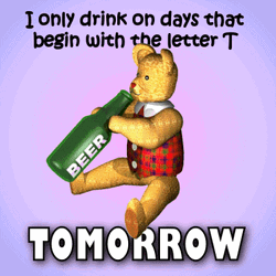 Day Drinking Cartoon Bear Meme GIF