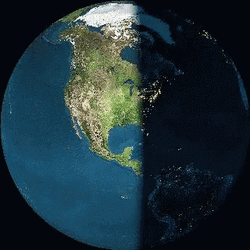 Day Night View Globe GIF