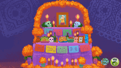 Day Of The Dead Altar With Decorations GIF