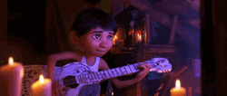 Day Of The Dead Coco Miguel With Guitar GIF