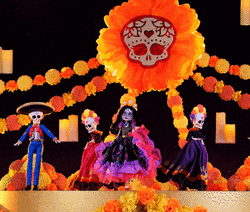 Day Of The Dead Skeletons Dancing GIF