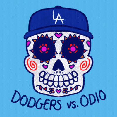 Day Of The Dead Sugar Skull Wearing La Hat GIF