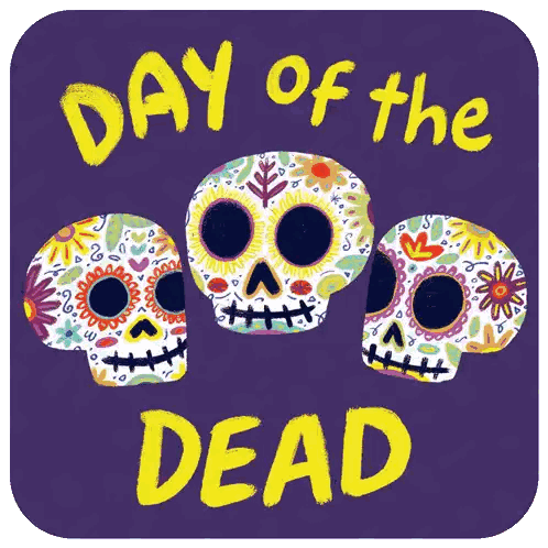 Day Of The Dead Sugar Skulls Poster Sticker