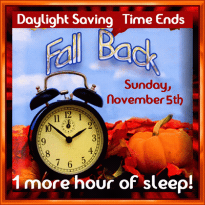 Daylight Saving Time Ends November 5Th GIF