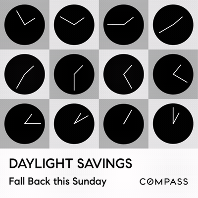 Daylight Savings Fall Back This Sunday Poster GIF