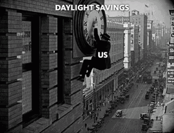 Daylight Savings Us Harold Lloyd Clock Scene GIF