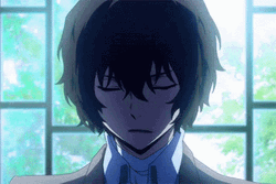 Dazai Anime Closing His Eyes GIF