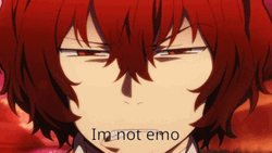 Dazai Anime I'm Not Emo GIF