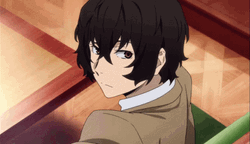 Dazai Anime Speaking Looking Back GIF