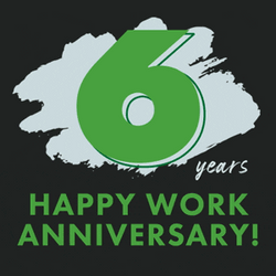 Dazzling Happy Work Anniversary 6 Years GIF