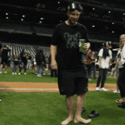 Dbacks Fan Dancing On Ground GIF