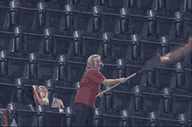 Dbacks Fan Waving Flag So Hard GIF