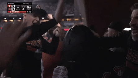 Dbacks Players Patting Their Teammate GIF