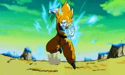 Dbz Goku Running GIF 