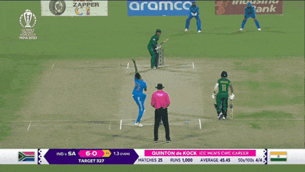 De Kock Out Siraj Wicket GIF