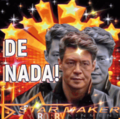 De Nada Written Above Man GIF