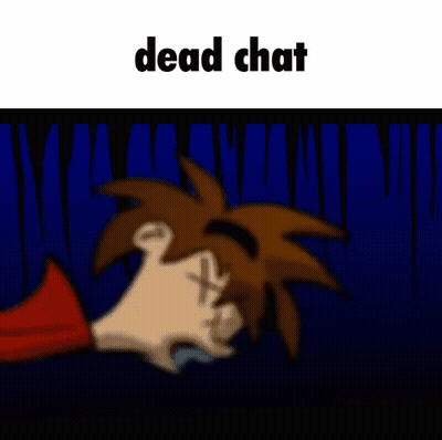 Dead Man Cartoon Saying Dead Chat GIF