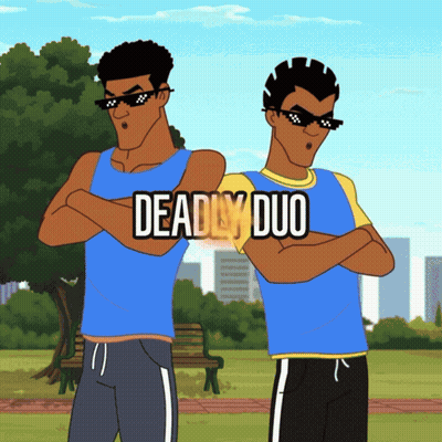 Deadly Duo Two Men Standing Together