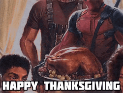 Deadpool Animated Happy Thanksgiving GIF