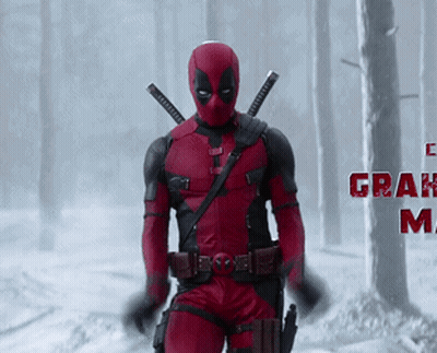 Deadpool Walking in Snow