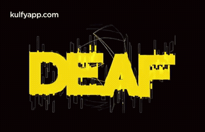 Deaf In Yellow On Black GIF