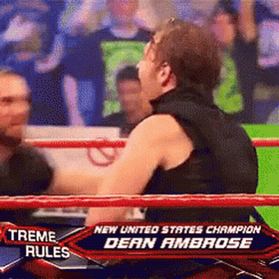 Dean Ambrose Is The New United States Champion In The Ring GIF