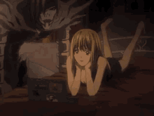 Death Note Misa Amane Lying On Bed GIF