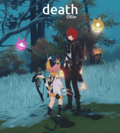 Death Ollie Next To Another Character GIF