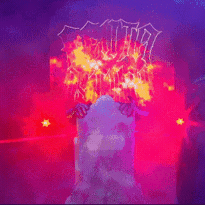 Death On Red Background GIF
