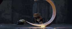 Death Puss In Boots Dragging His Blade GIF