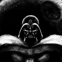 Death Star And Darth Vader GIF
