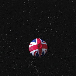 Death Star As USA Flag Exploding GIF