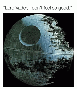Death Star Breaking Into Pieces GIF