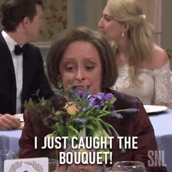 Debbie Downer Caught A Bouquet GIF