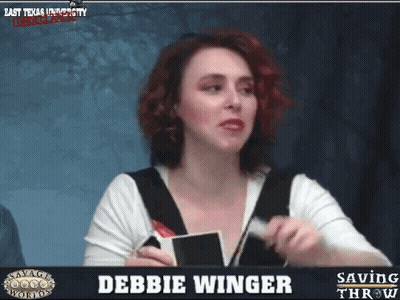 Debbie Winger Playing A Game GIF