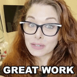 Debra Messing Nice Work GIF