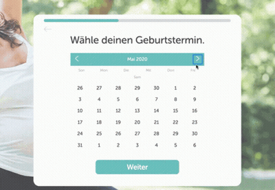 December 2020 Calendar With Weiter Button GIF