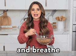 Deep Breathing Young Lady Chef GIF