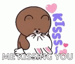 Deep Kiss Cony And Brown GIF