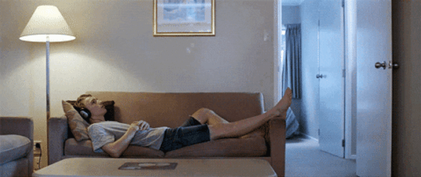 Deep Thinking On The Couch GIF